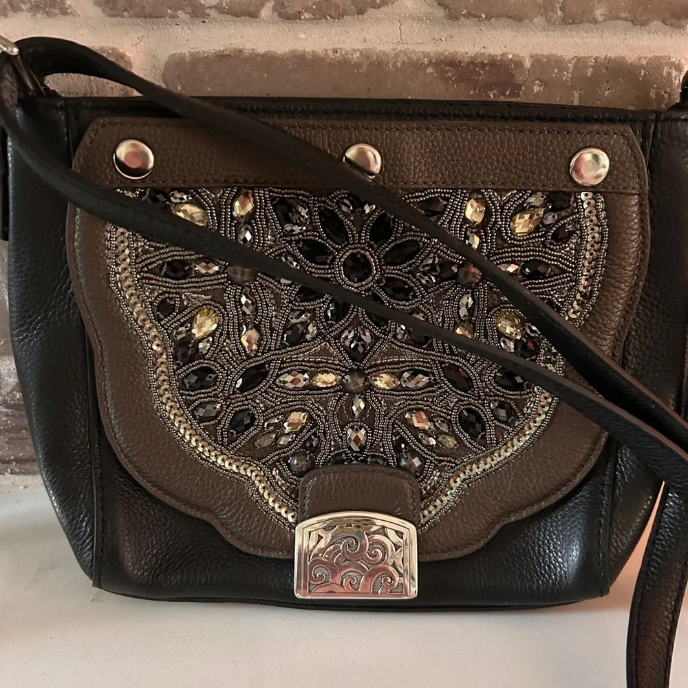 NWOT - Brighton Bennett Embellished Crossbody Bag - Picture 2 of 12